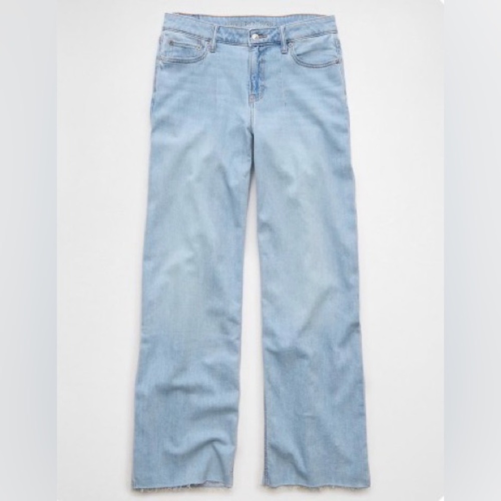 American Eagle Outfitters Dreamy Drape Low Rise Baggy Wide Leg Jeans Size 16